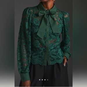 Anthropologie dolan lace top medium NWT